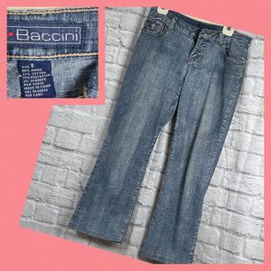 Vintage Baccini Women's Jeans Size 8 Taper Leg 90s Y2K Decorative Buttons